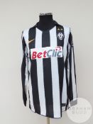 Armand Traore black and white striped Juventus no.17 home shirt, 2010-11,