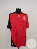 Squad signed red and black official Germany International training top