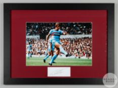 Geoff Hurst signed West Ham framed photographic display,