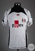 Alexey Smertin white No.37 Fulham short sleeved shirt 2007-08