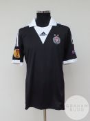 Petar Grbic black and white Partizan Belgrade no.14 away shirt, 2014-15,