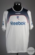 Matthew Taylor white No. 7 Bolton Wanderers short sleeved shirt, 2008-09