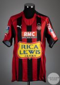 Marama Vahirua red and black No.19 Nice short-sleeved shirt