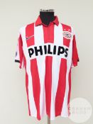 Jefferson Farfan red and white PSV no.17 shirt, 2007-08,