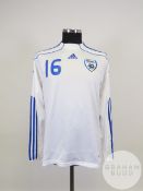White and blue No.16 Israel official International long-sleeved shirt, Adidas