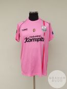James Holland pink Lask no.25 away shirt, 2020-21,