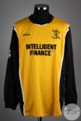 Greg Strong yellow and black No.5 Livingston long-sleeve shirt, 2005-06