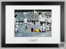 Charlie George signed Arsenal 1971 F.A. Cup winning goalscorer framed photographic display,