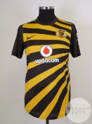 Teenage Dladla black and orange No.9 Kaizer Chiefs