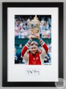 Bjorn Borg Wimbledon Tennis Champion signed framed photographic display,