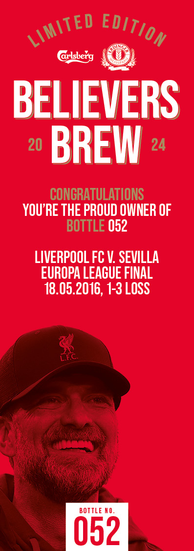 Bottle No.52: Liverpool FC v. Sevilla, Europa League Final, 18.05.2016, 1-3 Loss - Image 3 of 3