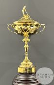 George Will rare silver-gilt replica Ryder Cup trophy by Asprey, London 2001