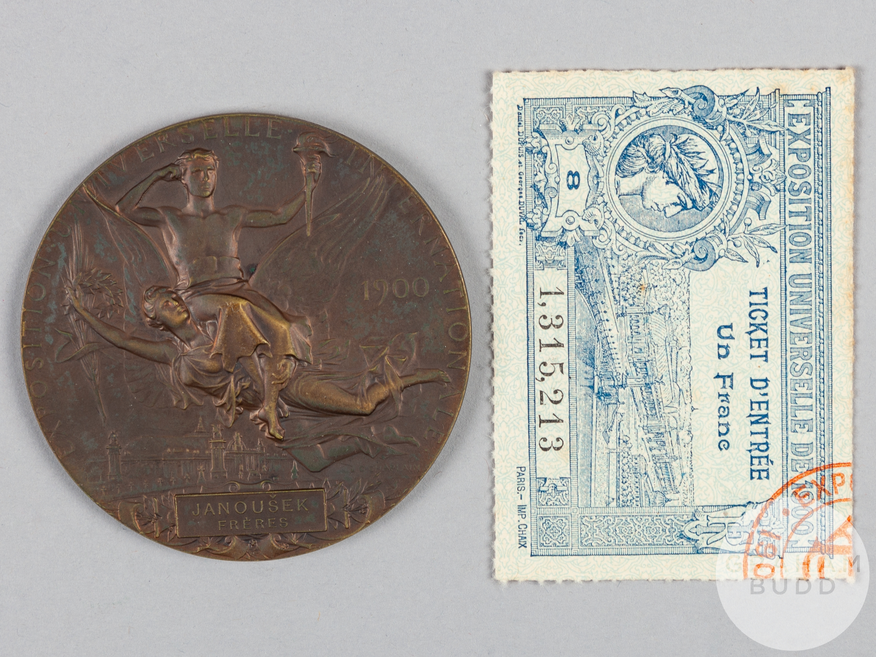 Paris 1900 Exposition Universelle Internationale award medal, designed by Chaplain