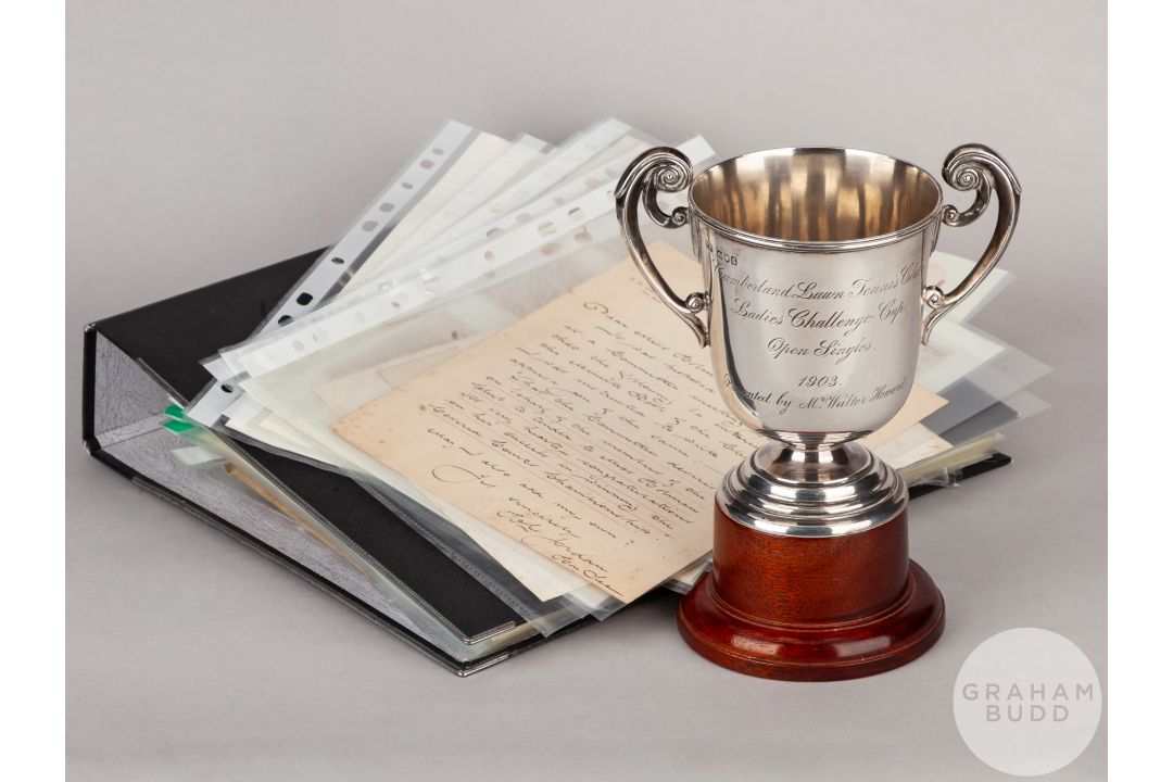 Edith "Dorothy" Holman a silver Cumberland Lawn Tennis Club trophy - Image 1 of 5