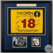 A flag from the 143rd golf Open Championship held in 2014