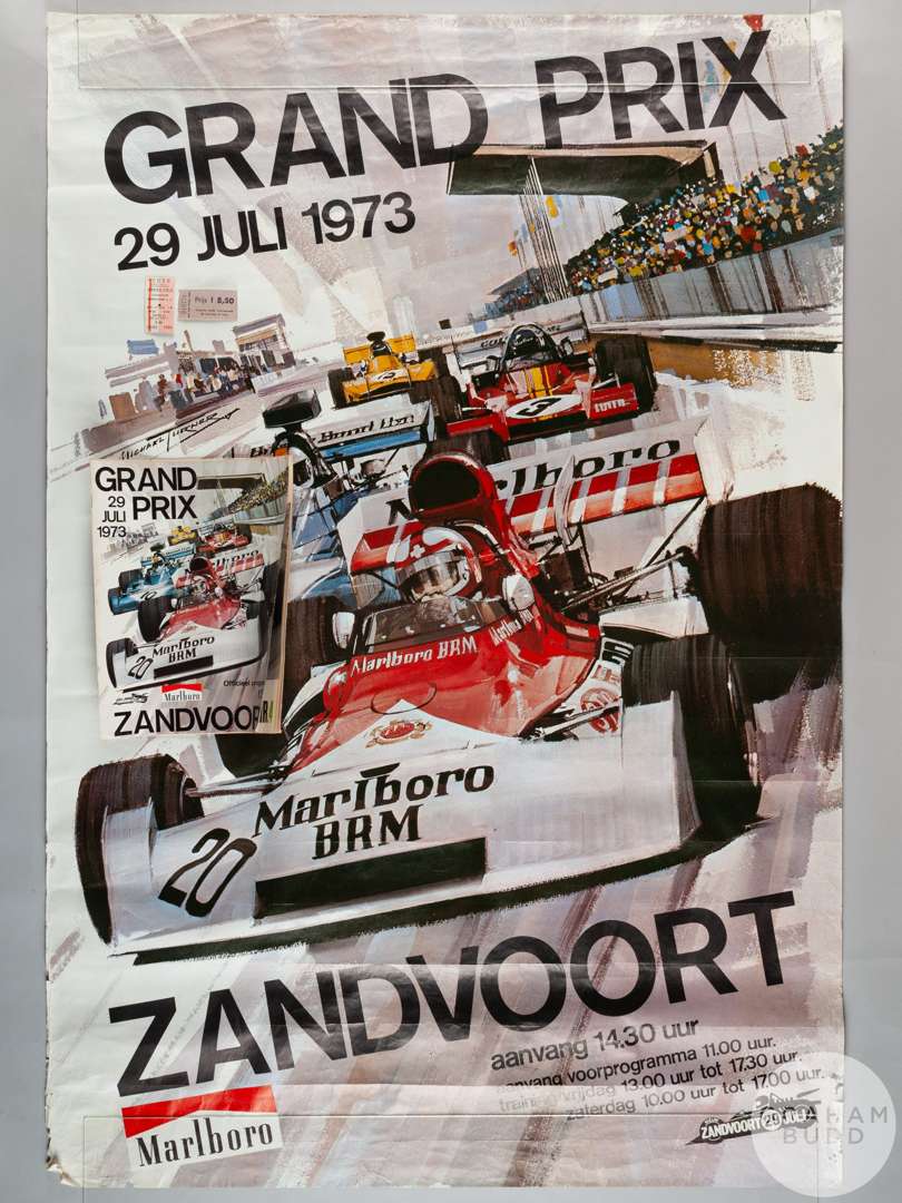 Rare Zandvoort large F1 racing poster, 1973. - Image 9 of 10