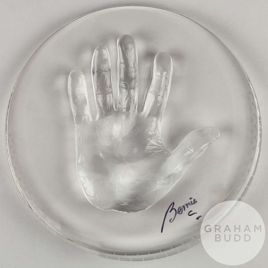 An extremely rare Bernie Eccleston Crystal Caviar hand print.