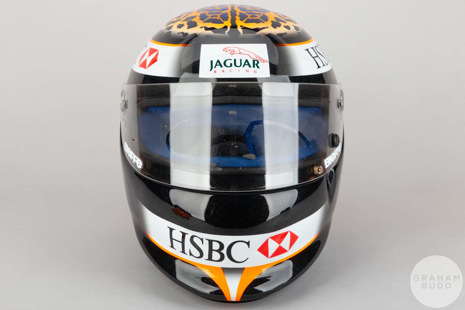 A Bieffe 2000-2001 Eddie Irvine FIA Jaguar Team replica racing helmet.