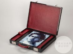 A rare diamond sprayed carbon brief case.