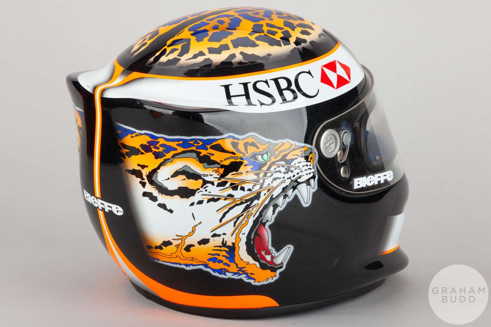 A Bieffe 2000-2001 Eddie Irvine FIA Jaguar Team replica racing helmet. - Image 3 of 7