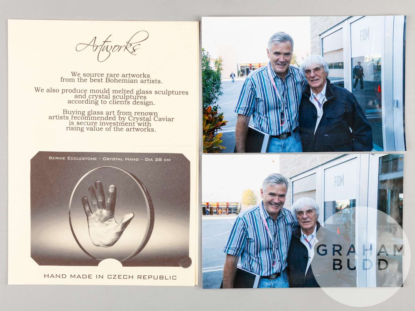 An extremely rare Bernie Eccleston Crystal Caviar hand print. - Image 5 of 7