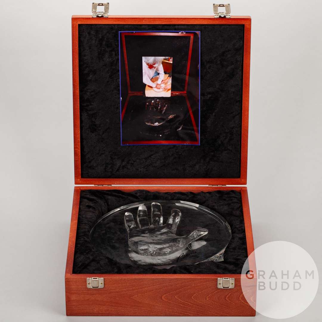 An extremely rare Bernie Eccleston Crystal Caviar hand print. - Image 6 of 7