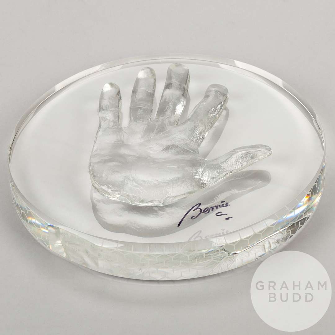 An extremely rare Bernie Eccleston Crystal Caviar hand print. - Image 3 of 7