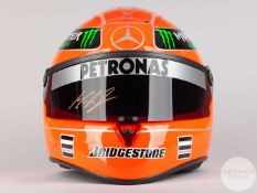 Michael Schumacher Schuberth RF1 replica helmet, 2010, visor signed by Mick Schumacher.
