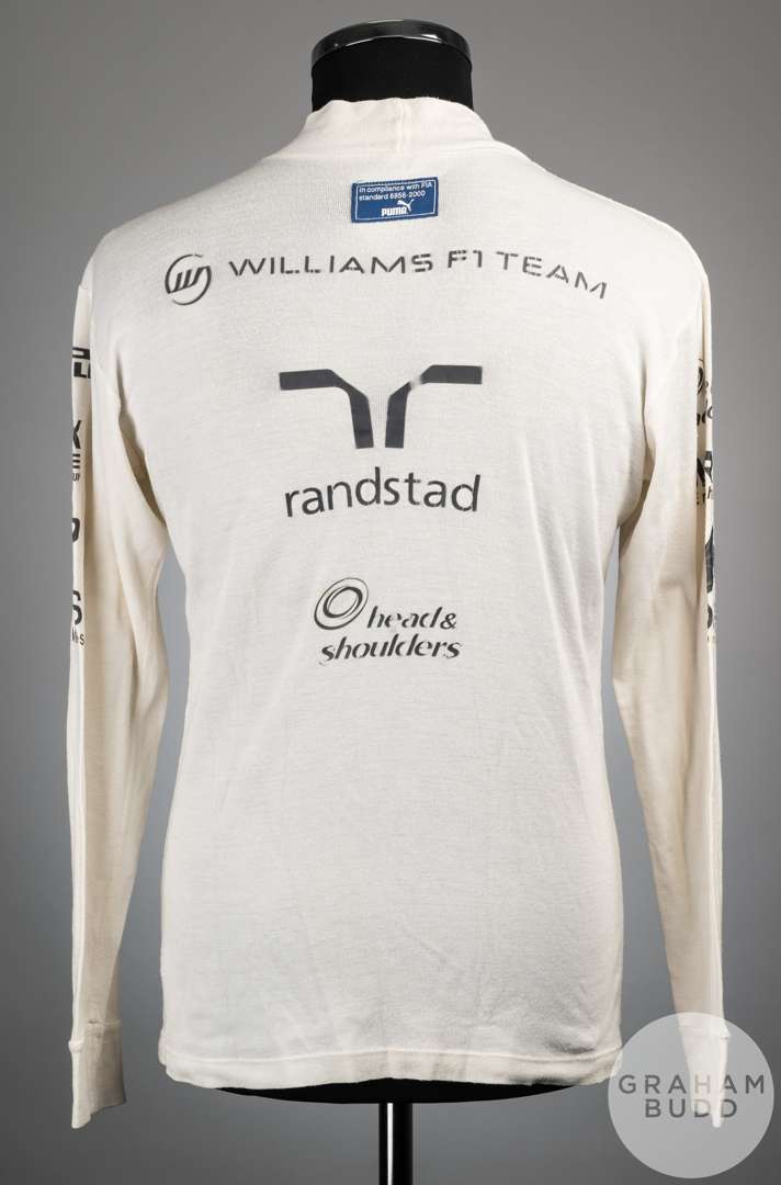 Pastor Maldonado raced used Williams Nomex top. - Image 2 of 2