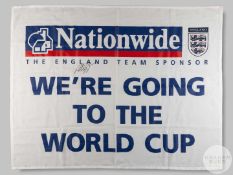 A white Nationwide England Team Sponsor flag