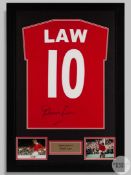 A shirt relating to the legendary Denis Law