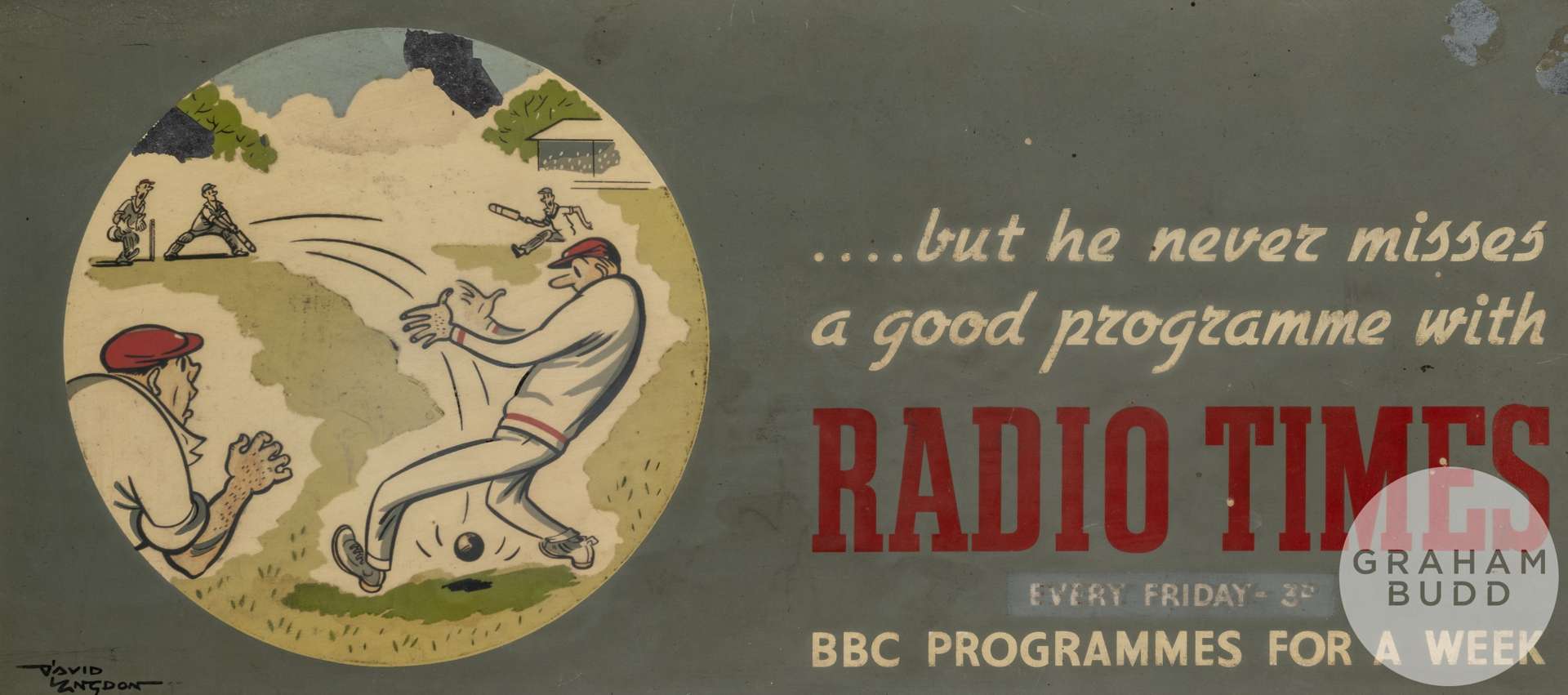 Two cricketing advertising works, BBC Programmes and Evening Standard - Image 2 of 2