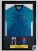 A blue Sri Lanka TCC World Twenty Champions 2014 cricket shirt