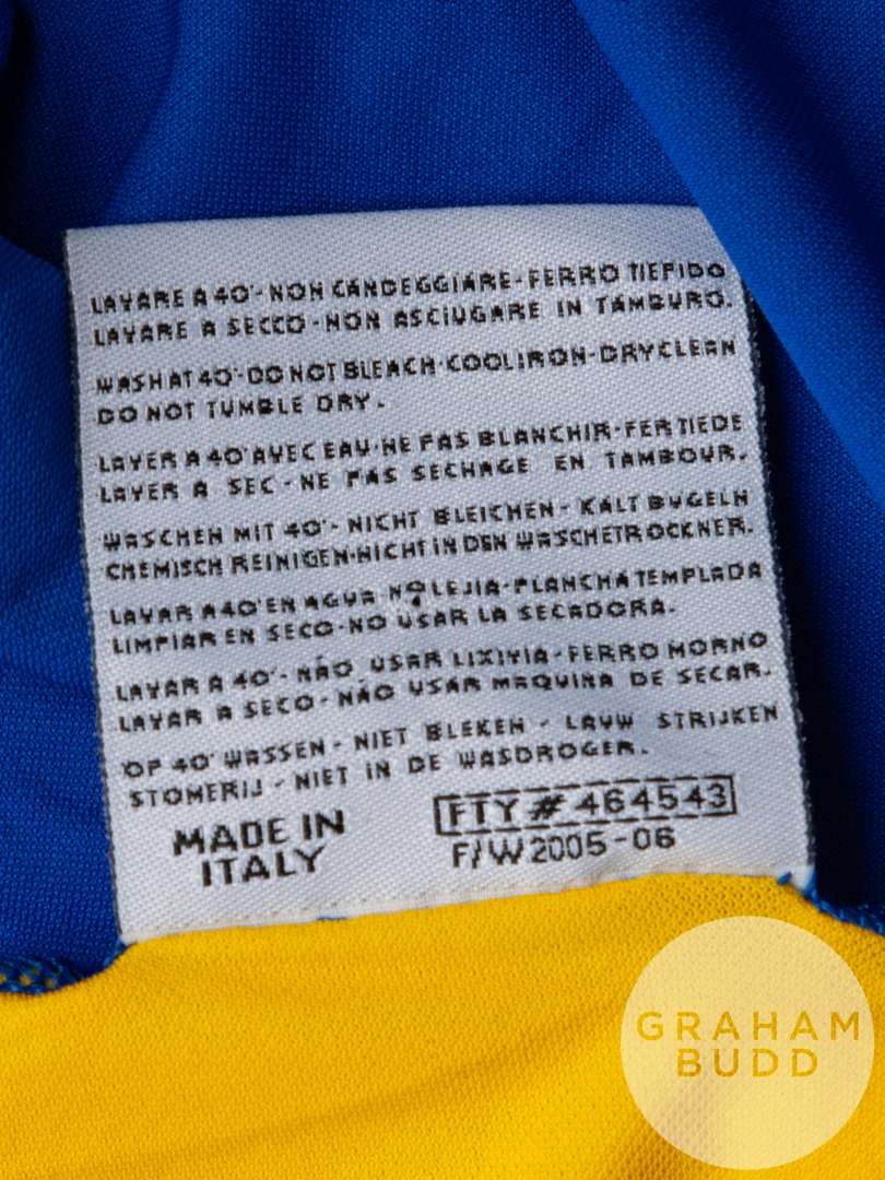 Jermaine Jenas blue and yellow No.28 Tottenham Hotspur short-sleeved shirt, 2005-06 - Image 5 of 5