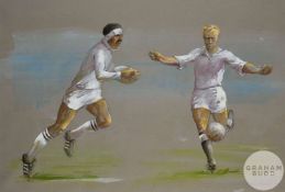 Richard O'Connell, 'Swansea Greats Merv & Ivor', acrylic, 2005