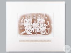 Hugh Smith sepia-toned Kilmarnock Cricket Club 2nd XI team line up photograph 1898