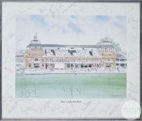 David Gentleman “The Lord’s Pavilion” autographed colour print
