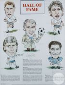 England football Hall of Fame autographed print
