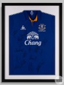 A blue Le Coq Sportif Everton shirt