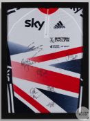 A signed Adidas British Cycling top