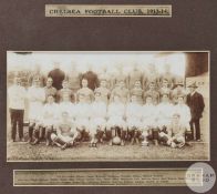 Chelsea black and white team line-up photograph, 1913-14