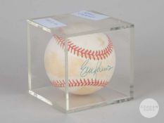 Eric Carros signed Rawlings Official Ball National League baseball