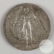 London 1908 Olympic Games white-metal participant's medal, designed by Bertram Mackennal