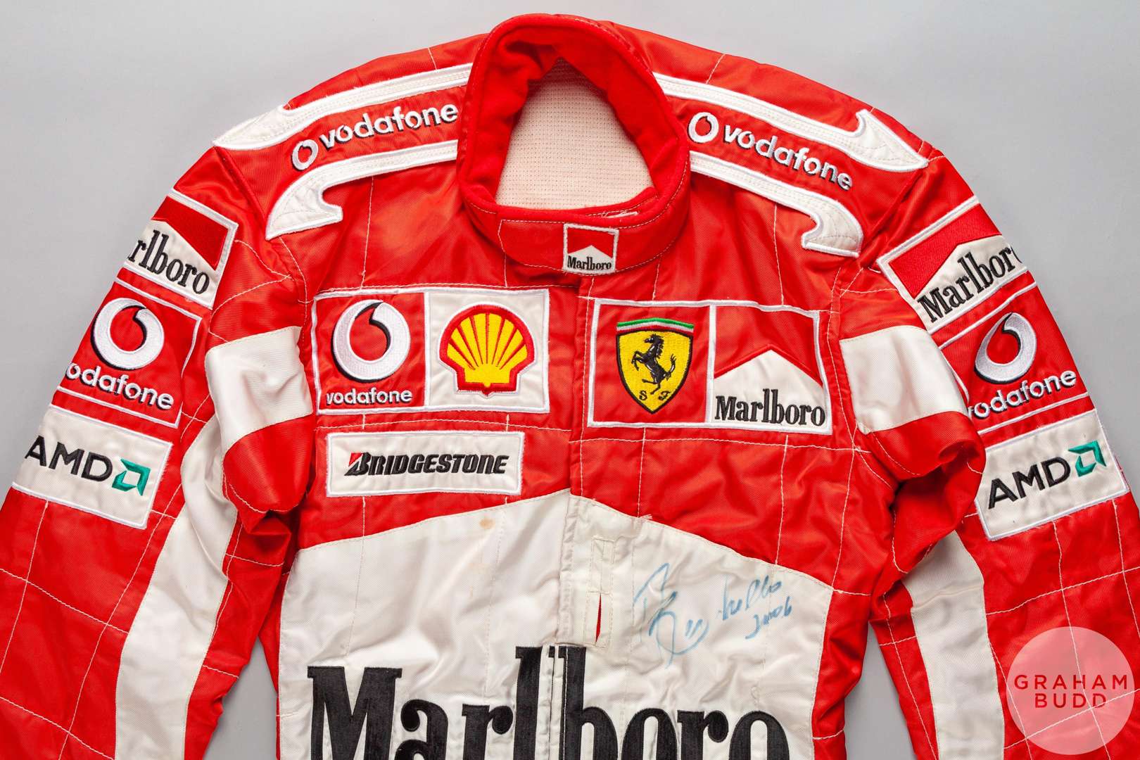 Rubens Barrichello Ferrari 2005 Chinese Grand Prix race worn race suit by Puma. - Image 3 of 7