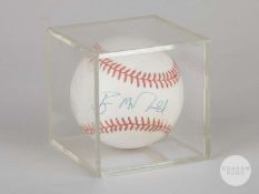 Ben McDonald signed Rawlings Official Ball American League baseball