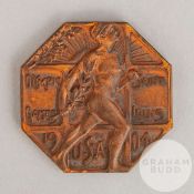 1904 St Louis Olympic Games an extremely rare athlete’s participation medal by Dieges & Clust