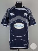 Euan Murray navy & white Scotland No.3 rugby shirt v Ireland, 14th March 2009