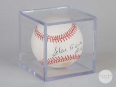 Hank Aaron signed Rawlings Official Ball National League baseball