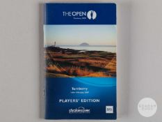 An Open Players Edition autographed Strokesaver Turnberry 2009