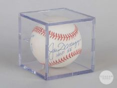 Joe DiMaggio signed Rawlings Official Ball American League baseball